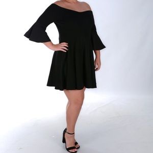 Black Bell Sleeve Dress